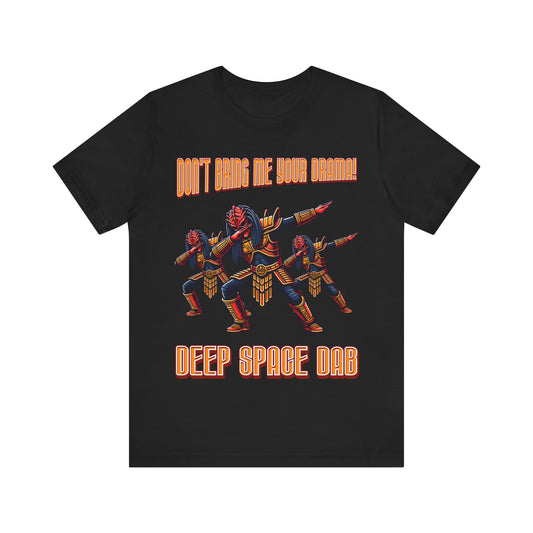 "Dance into the cosmos with our 'Deep Space Dab' tee. Elevate your style with this cosmic twist on a classic move. Shop now and make a stellar statement!"